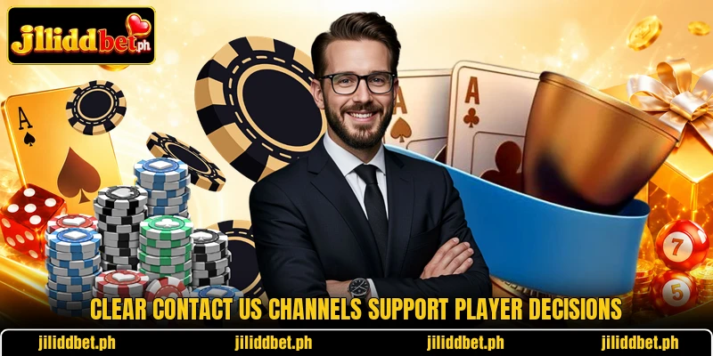 Clear contact us channels support player decisions Clear contact us channels support player decisions