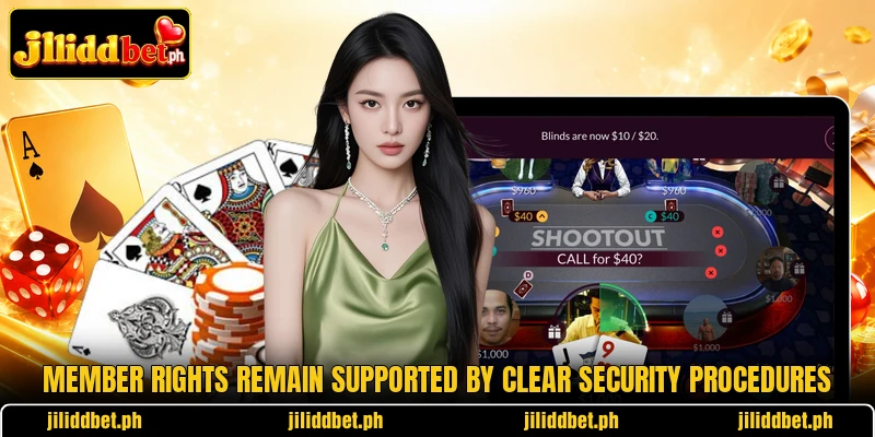 Member rights remain supported by clear security procedures Member rights remain supported by clear security procedures