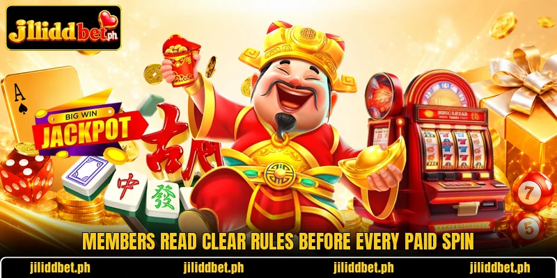 Members read clear rules before every paid spin Members read clear rules before every paid spin