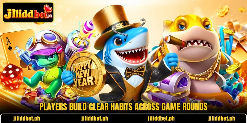 Players build clear habits across game rounds
