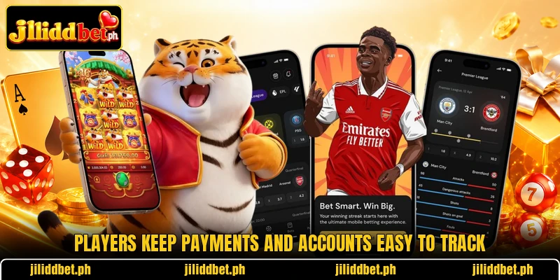 Players keep payments and accounts easy to track Players keep payments and accounts easy to track