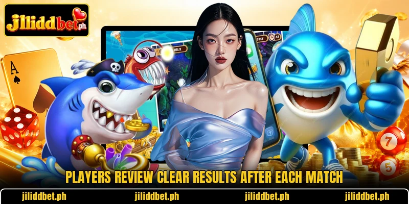 Players review clear results after each match