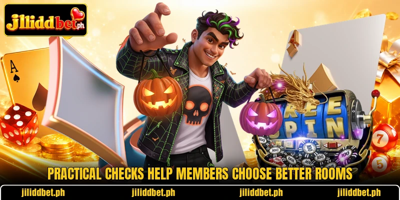 Practical checks help members choose better rooms Practical checks help members choose better rooms