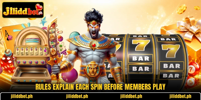 Rules explain each spin before members play