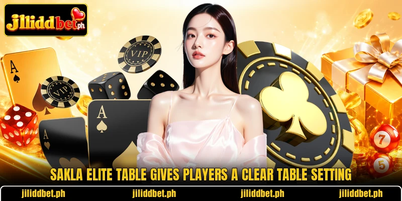 Sakla Elite Table gives players a clear table setting